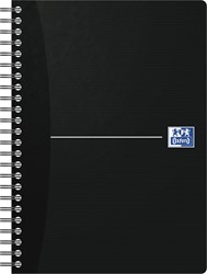 Oxford Office Essentials spiraalschrift, 180 bladzijden, ft A5, geruit 5 mm, zwart