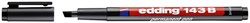 Viltstift edding 143 schuin 1-3mm zwart