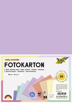 Fotokarton Folia 300gr A4 50vel pastelkleuren