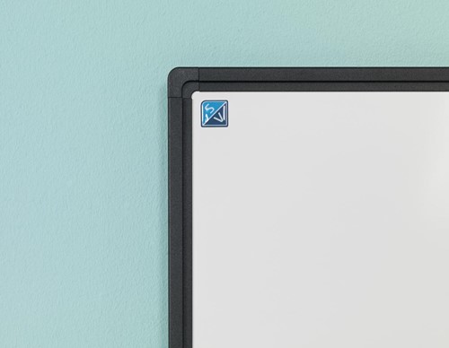 Smit Visual Softline whiteboard, emaille, magnetisch, zwart profiel, 90 x 60 cm-2
