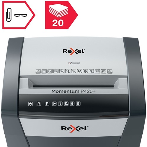 Papiervernietiger Rexel Momentum P420+ snippers 4x35mm-10