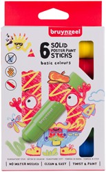 Verfstiften Bruynzeel Kids set à 6 basiskleuren