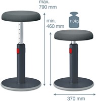 Actieve zit-sta kruk Leitz Ergo Cosy grijs-2