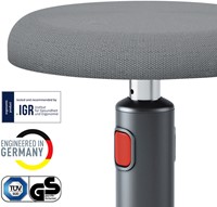 Actieve zit-sta kruk Leitz Ergo Cosy grijs-3