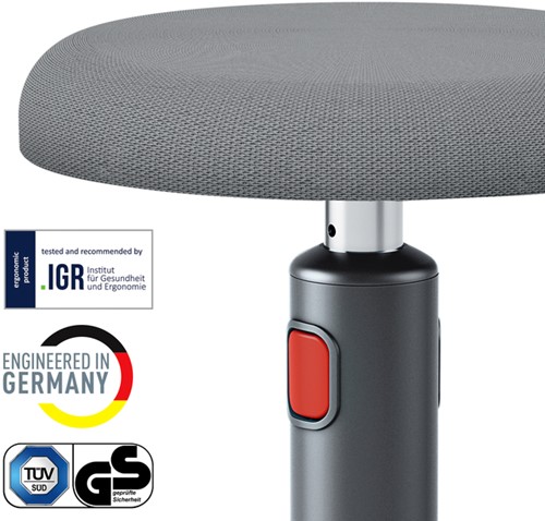 Actieve zit-sta kruk Leitz Ergo Cosy grijs-3