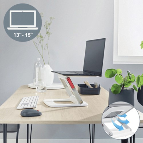 Laptopstandaard Leitz Ergo verstelbare multihoek wit-1