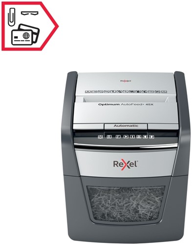 Papiervernietiger Rexel Optimum Auto+ 45X snippers 4x28mm-4