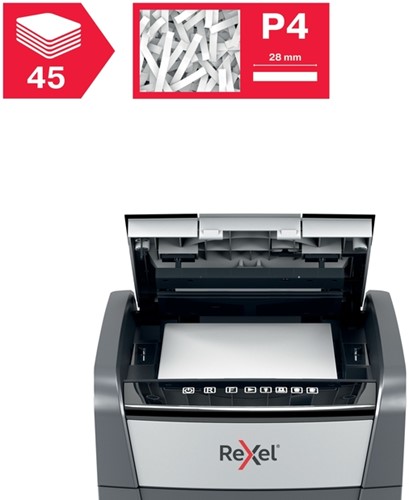 Papiervernietiger Rexel Optimum Auto+ 45X snippers 4x28mm-10