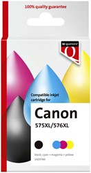 Inktcartridge Quantore alternatief tbv Canon Pg-575XL Cl-576XL zwart + kleur