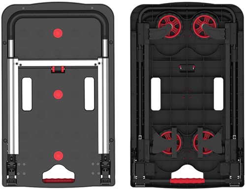 Transportkar Pavo platform trolley inklapbaar 137kg zwart-1