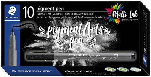 Fijnschrijver Staedtler PigmentArts Intens zwart