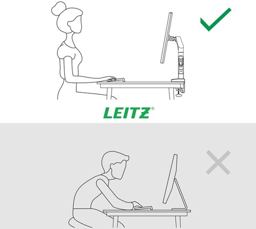 Monitorarm Leitz Ergo ruimtebesparend dubbele monitorarm-17
