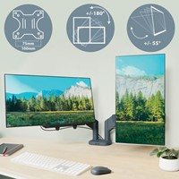 Monitorarm Leitz Ergo ruimtebesparend dubbele monitorarm-12