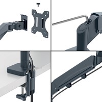 Monitorarm Leitz Ergo ruimtebesparend dubbele monitorarm-8