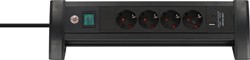 Stekkerdoos Brennenstuhl Premium 4 voudig USB C PD en USB A zwart