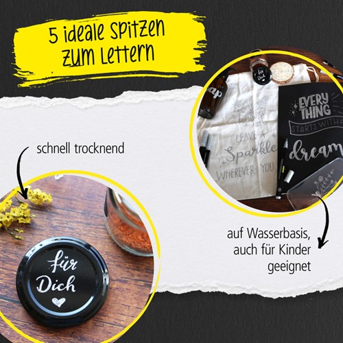 Acrylmarker Online lettering 5 breedtes zilver-5
