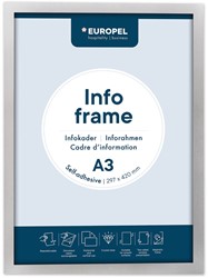 Infokader Europel / Zelfklevend set 2 stuks A3 zilver