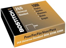 Bostitch nietjes 24-6-5MGAL (6 mm), koperkleurig, voor B440F, B660, B650, B3100, B202, B2500, B3000, B...