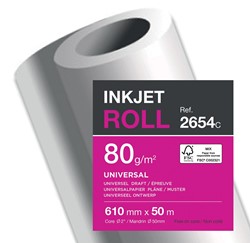 Clairefontaine plotterpapier ft 610 mm x 50 m, 80 g