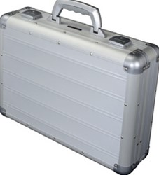 Laptop/Akte koffer Alumaxx Venture mat zilver