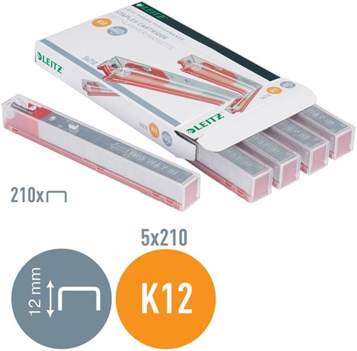 Nieten Leitz cassette K12 26/12 verzinkt 1050 stuks-4