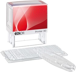 Tekststempel Colop Printer 30/1 letterset en pincet