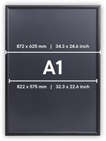 Europel clicklijst Economy, 25 mm, ft A1, zwart-2