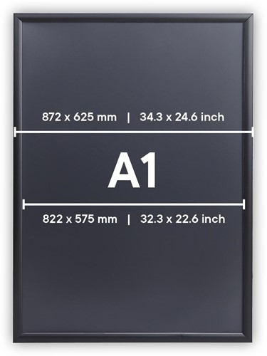 Europel clicklijst Economy, 25 mm, ft A1, zwart-2