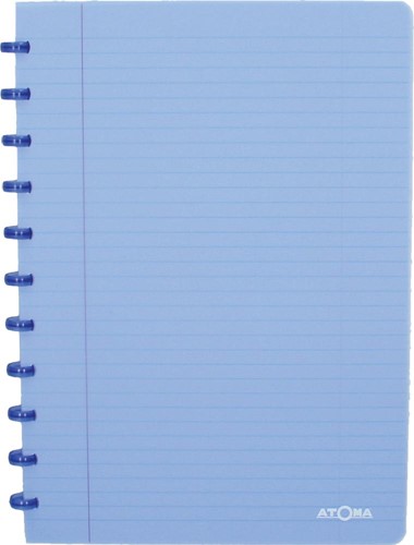 Atoma Trendy schrift, ft A4, 144 bladzijden, gelijnd, transparant blauw