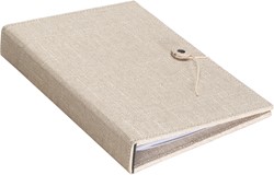 Menumap Europel linnen A5 beige 6 tassen