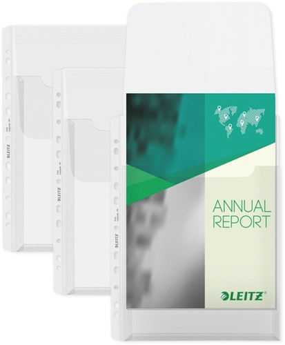 Harmonica showtas Leitz Premium met bovenklep copy safe PP A4  glashelder 5 stuks-1