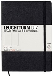 Leuchtturm1917 Softcover Notitieboek Zwart - Medium - Blanco