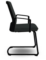 Interstuhl Buddy 550B bezoekersstoel sledeframe en Era zwart bekleding-2