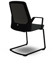 Interstuhl Buddy 550B bezoekersstoel sledeframe en Era zwart bekleding-3