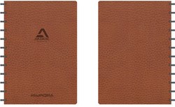 Adoc Business schrift, ft A4, 144 bladzijden, geruit 5 mm, bruin
