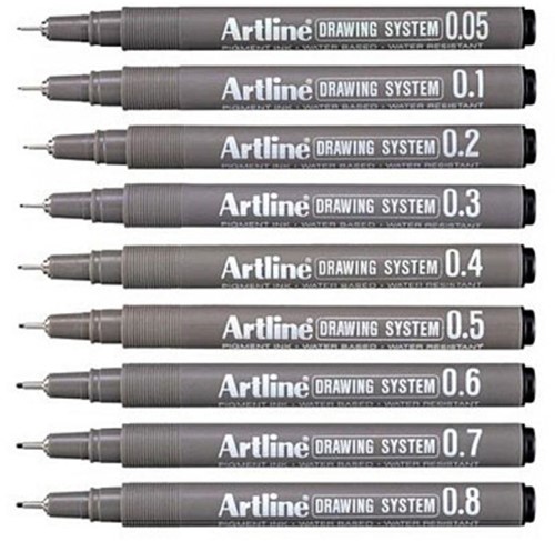 Fineliner Artline technisch 0.2mm zwart-2