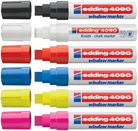 Krijtstift edding 4090 window schuin 4-15mm neon geel blister à 1 stuk-3