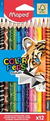 Kleurpotlood Maped Color'Peps Animals set à 12 kleuren