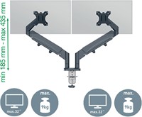 Monitorarm Leitz Ergo ruimtebesparend dubbele monitorarm-3