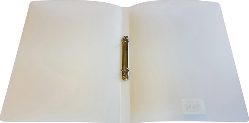Alpha ringmap, voor ft A4, uit PP, 2 ringen van 16 mm, transparant wit-2