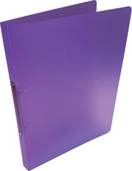 Alpha ringmap, voor ft A4, uit PP, 2 ringen van 16 mm, transparant paars