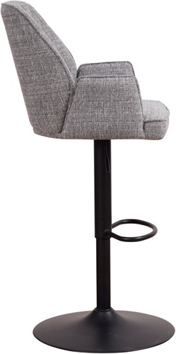 Barkruk Donny lichtgrijs chenille-2