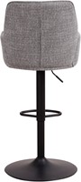 Barkruk Donny lichtgrijs chenille-3