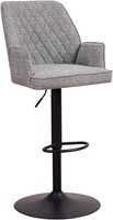 Barkruk Donny lichtgrijs chenille