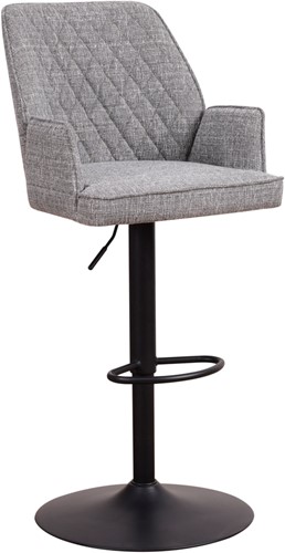 Barkruk Donny lichtgrijs chenille