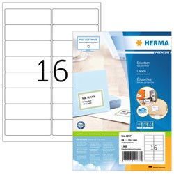 Etiket HERMA 4267 99.1x33.8mm premium wit 1600stuks