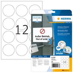 Etiket HERMA 5067 60mm verwijderbaar wit 300 etiketten