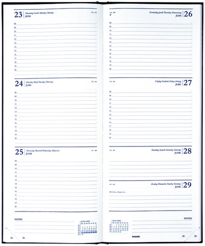 Agenda 2026 Brepols Saturnus Lima 7dagen/2pagina's smal zwart-2
