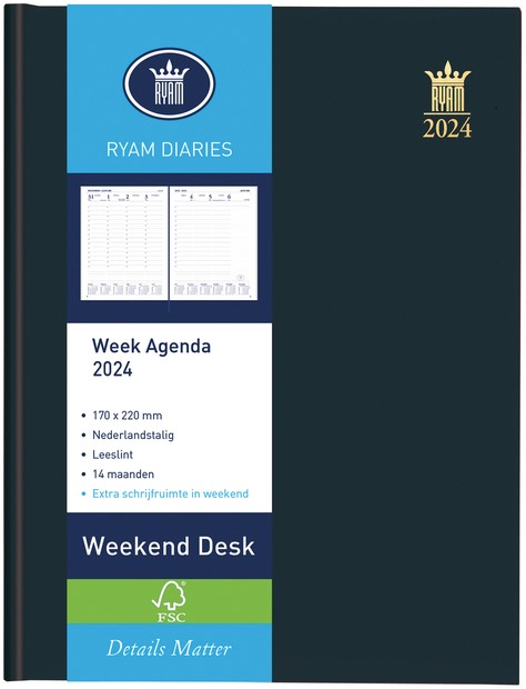 Agenda Weekend Desk 7dagen/2pagina's bij Easy4Office