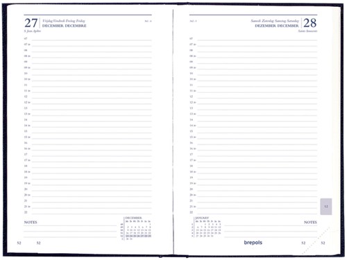 Agenda 2026 Brepols Saturnus Luxe 1dag/1pagina bordeaux-2